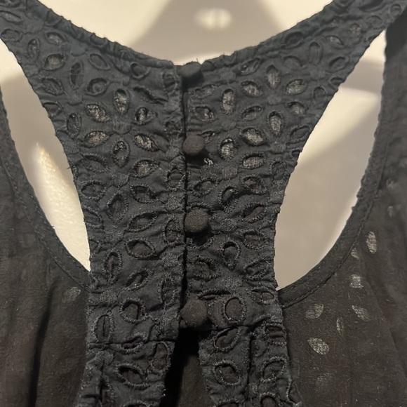 Urban Outfitters - black racer back w/ side zip flowy tank top - Picture 5 of 7